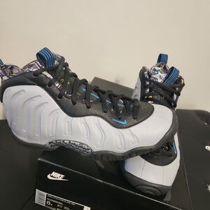 Nike Foamposite Sneakers in Black and Blue